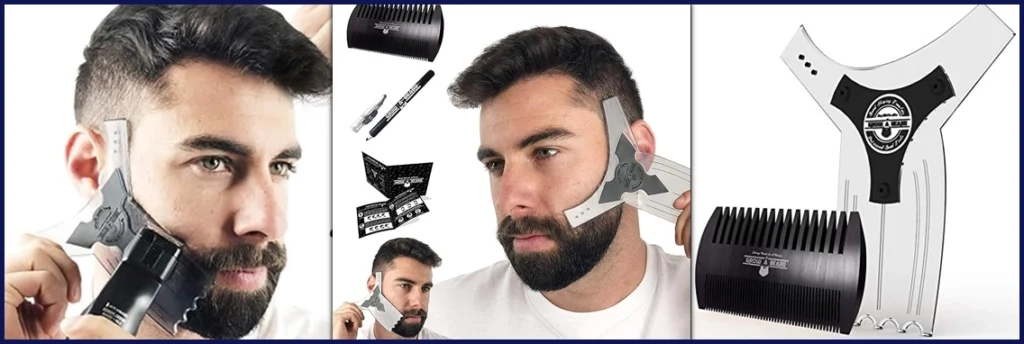 Beard Shaper & Beard Shaping Tool for Men, Beard Lineup Guide Template