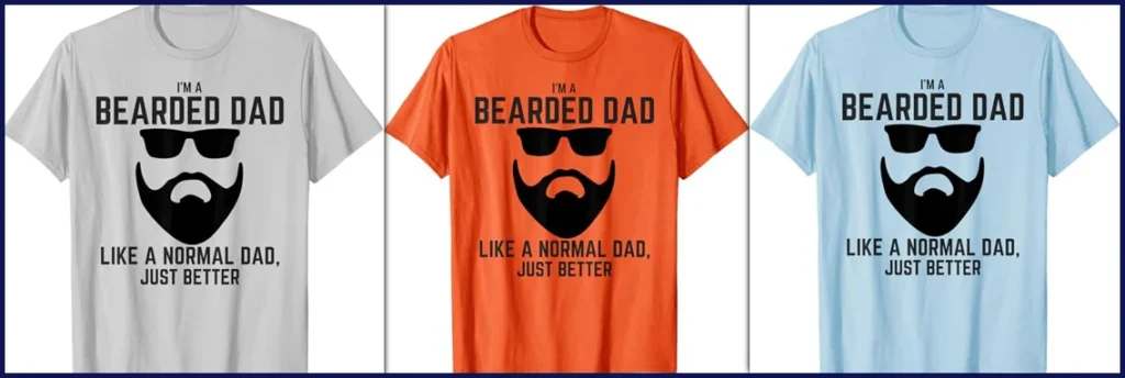 Bearded Dad Mens Beard Humor Funny Superhero T-Shirt