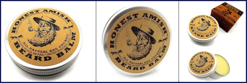 Honest Amish Beard Balm Leave-in Conditioner - Made with only Natural and Organic Ingredients